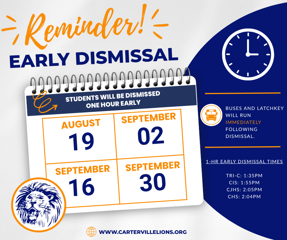 1-hr Early Dismissal Days Reminder