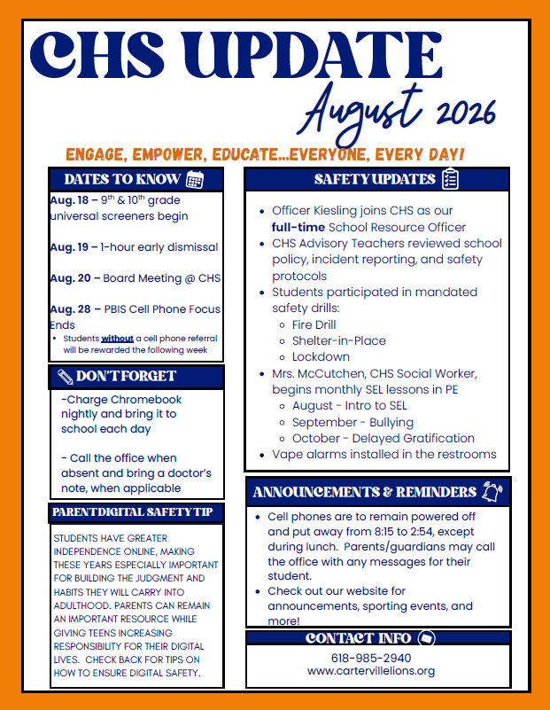 August Newsletter
