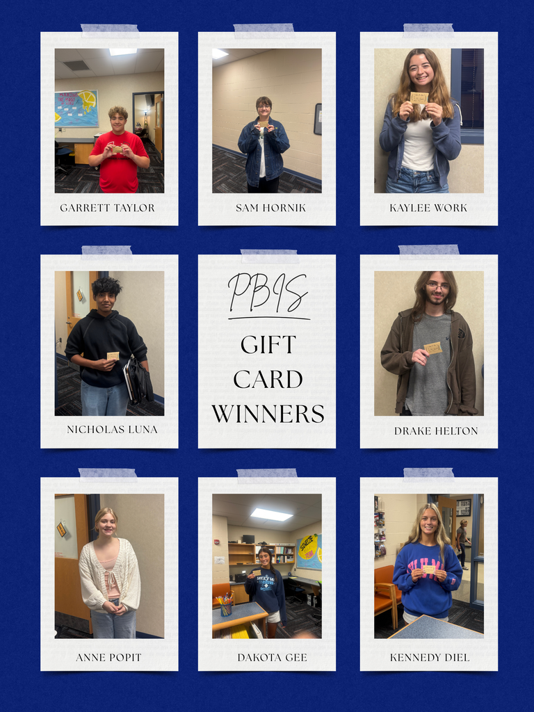 PBIS Gift Card Winners