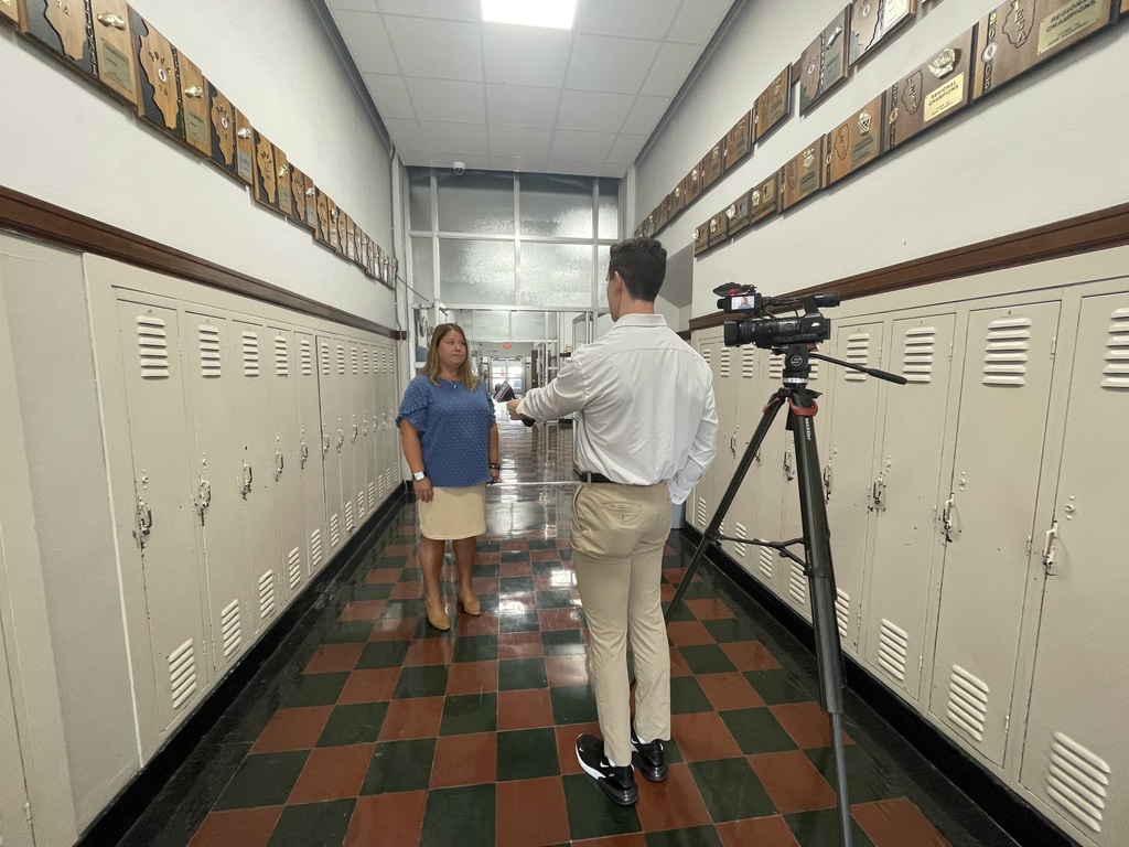 Mrs. Bockenfeld speaking with WGEM interviewer