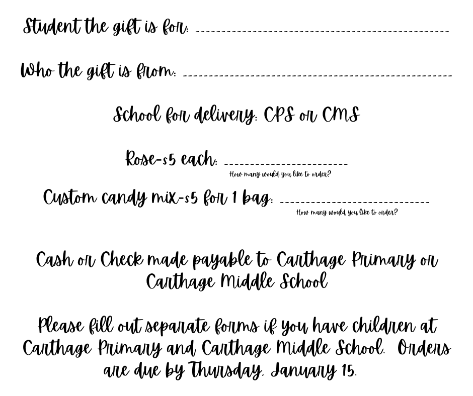 Student Council Vday fundraiser