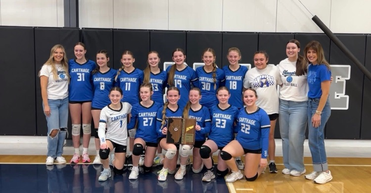volleyball seventh grade girls sectional champs team picture
