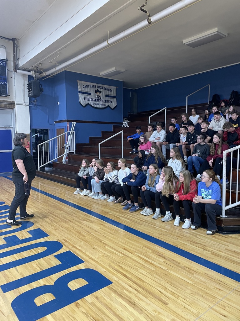 Mrs. Murphy talking to CMS students about CEO