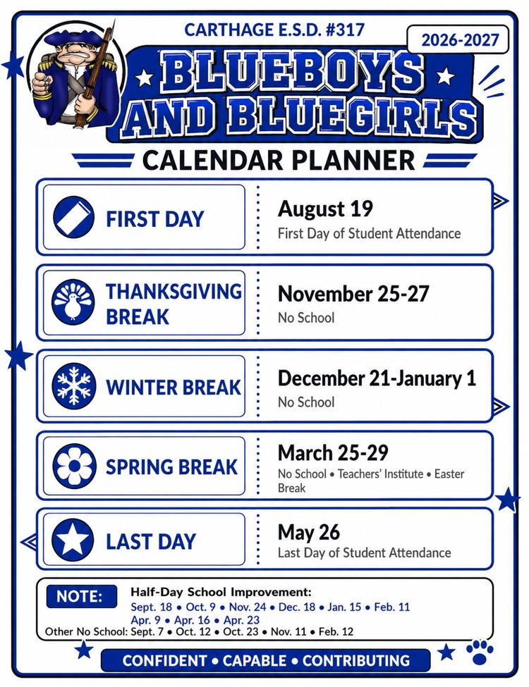 important dates for 26-27 school year