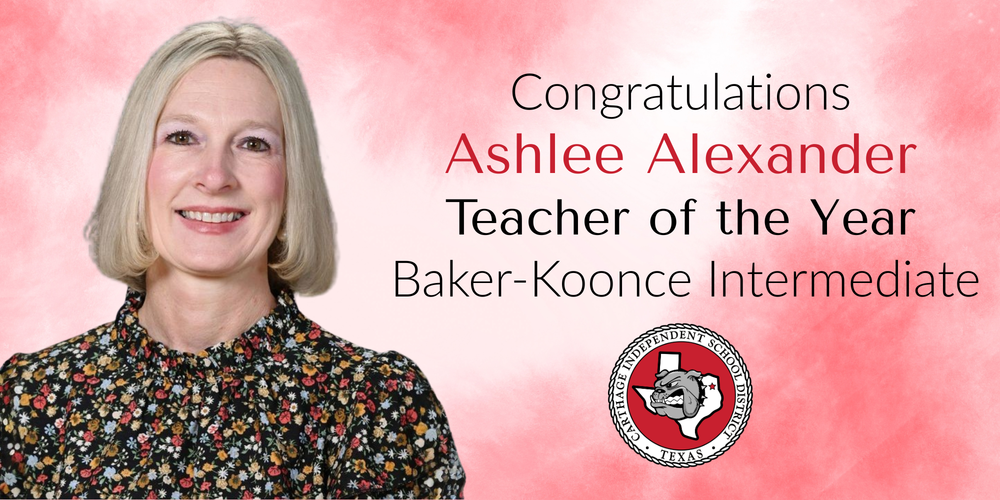 Ashlee Alexander, Baker-Koonce Teacher of the Year