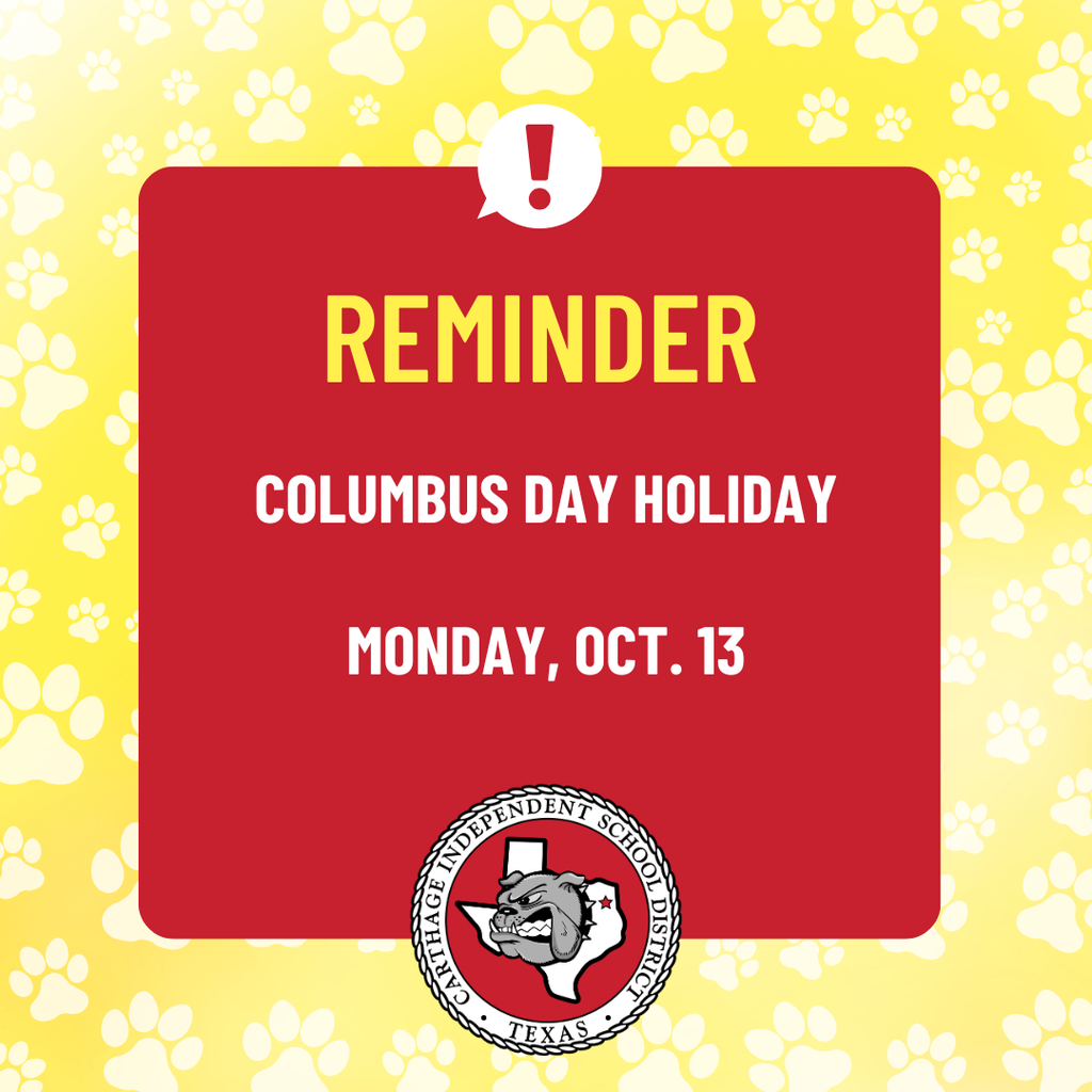 Monday, Oct 13 Columbus Day Holiday