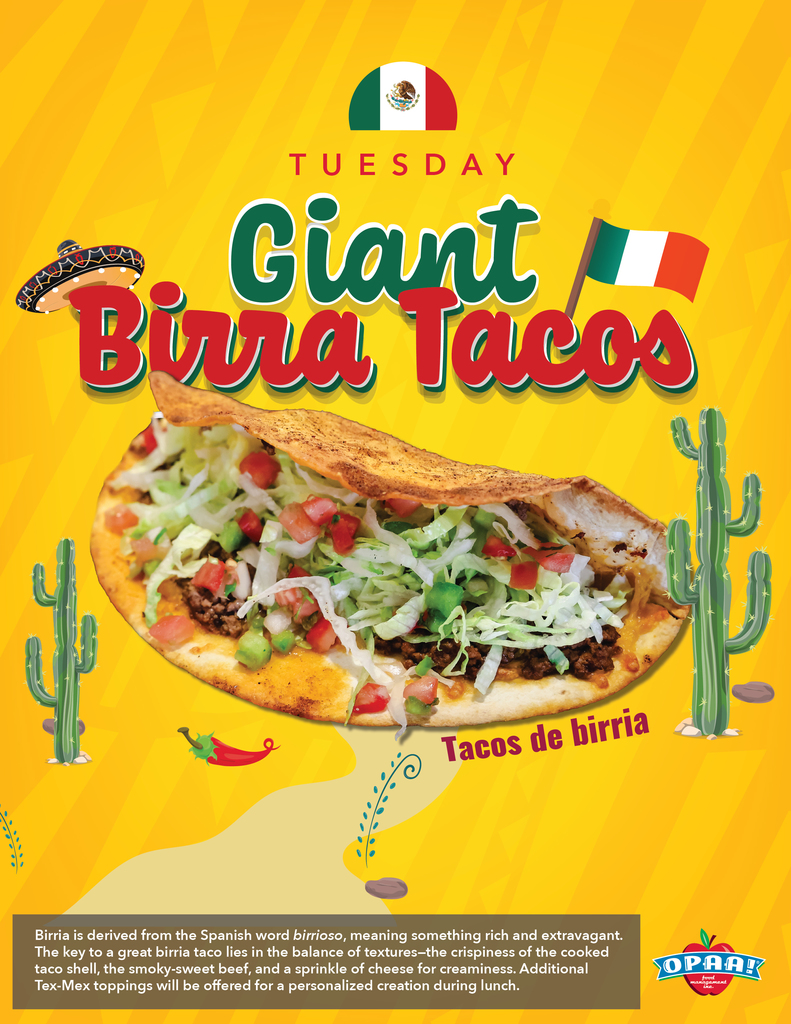 Giant birria Tacos