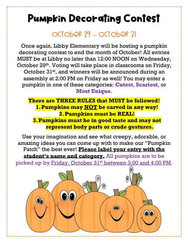 Pumpkin Decorating Contest