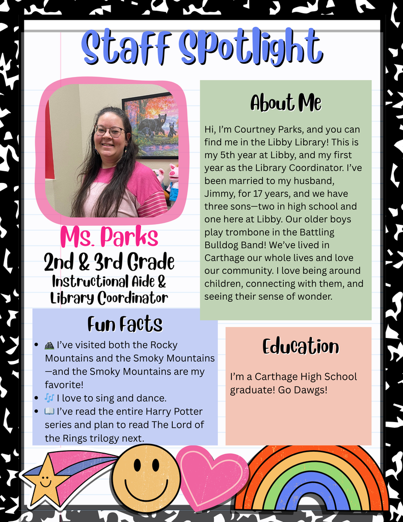 Staff Spotlight - Ms. Parks