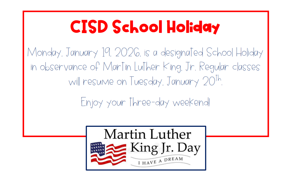 MLK Day Holiday - January 20