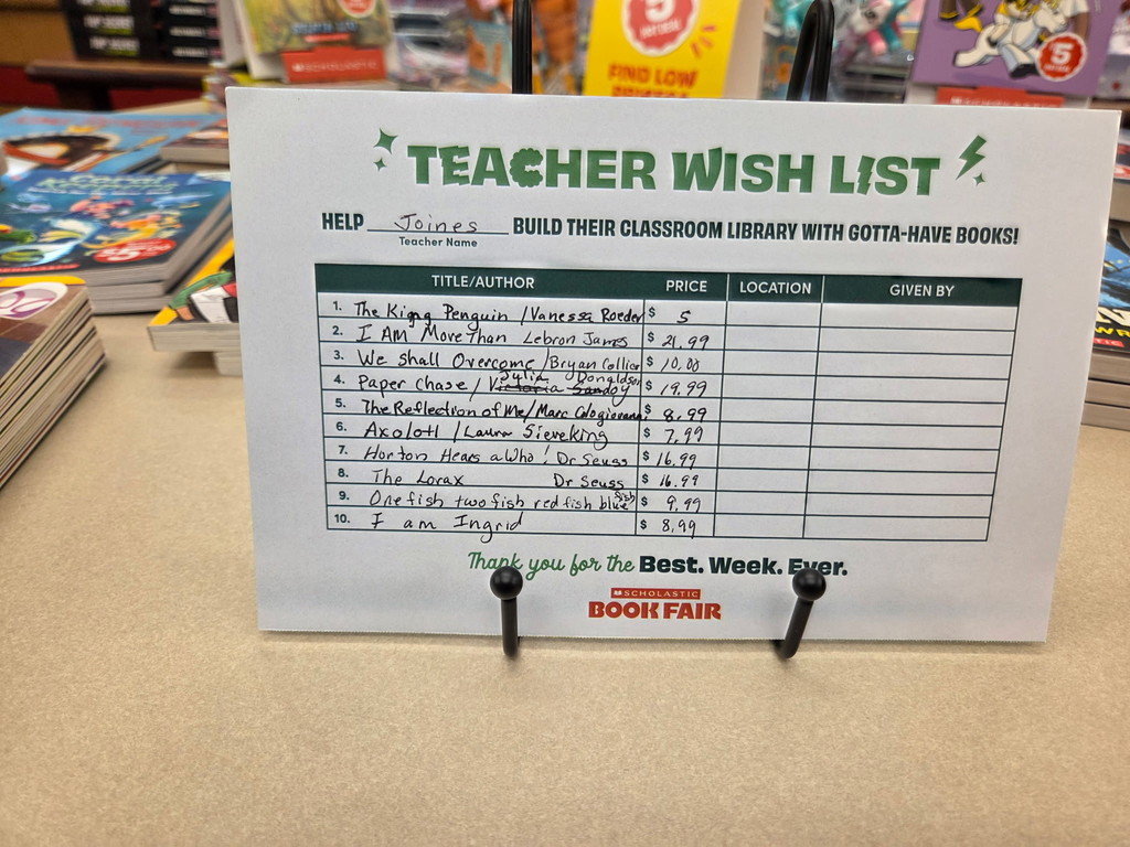 Teacher Wish Lists