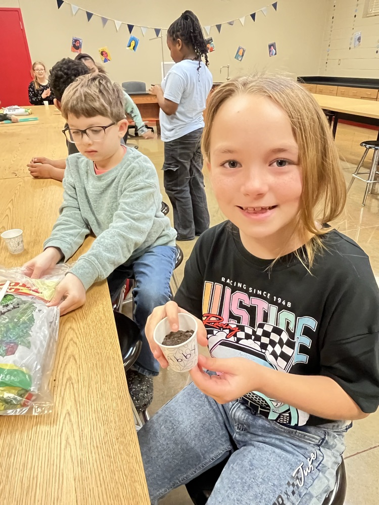 Planting beans in the science lab!