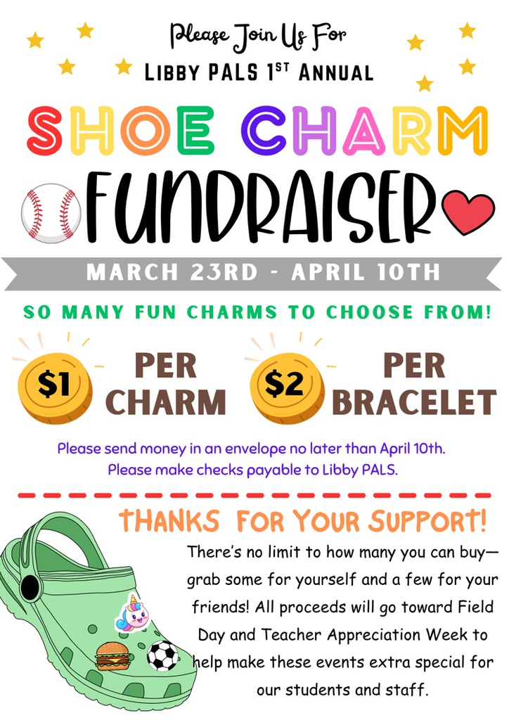 Shoe Charm Fundraiser - March 23-April 10