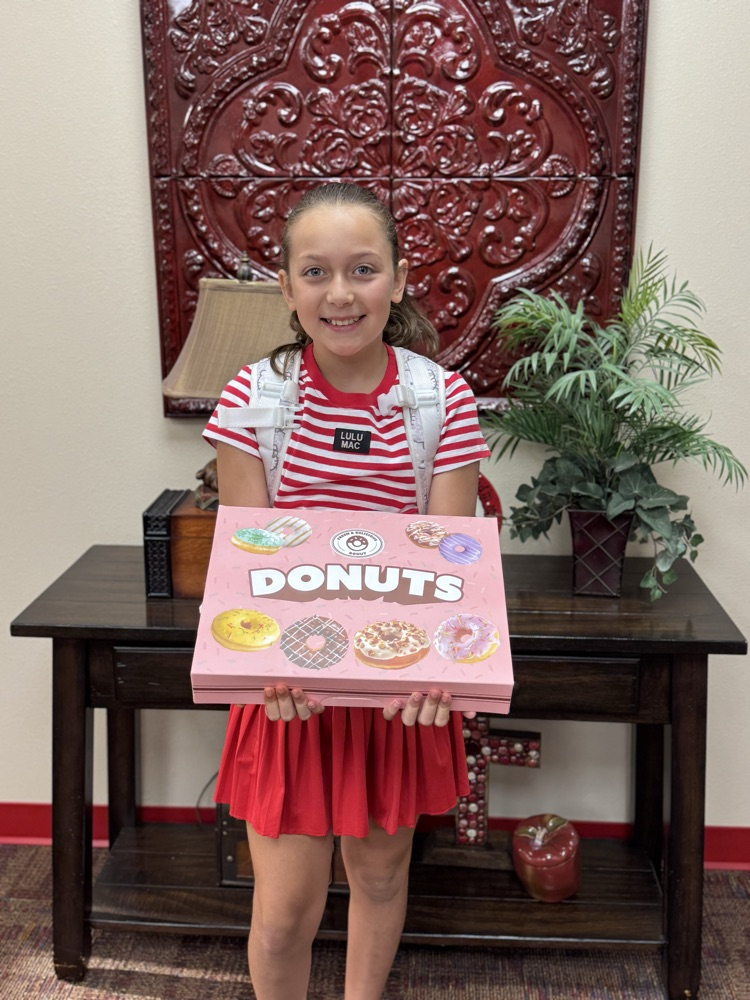 Olivia Wood treated the staff to donuts!