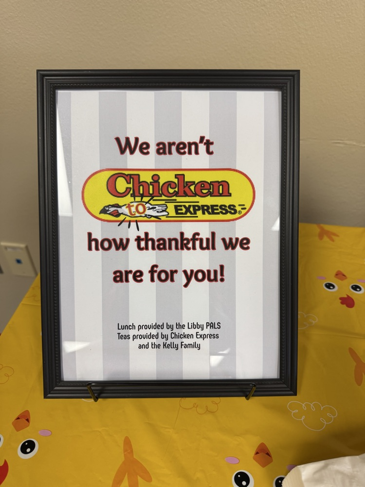 Chicken Express lunch provided by PALS! 