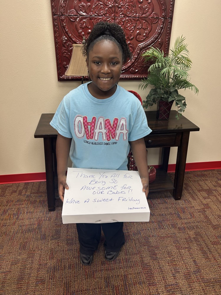A big thank you to Jahzarah Jones for the sweet treat this Friday morning! 