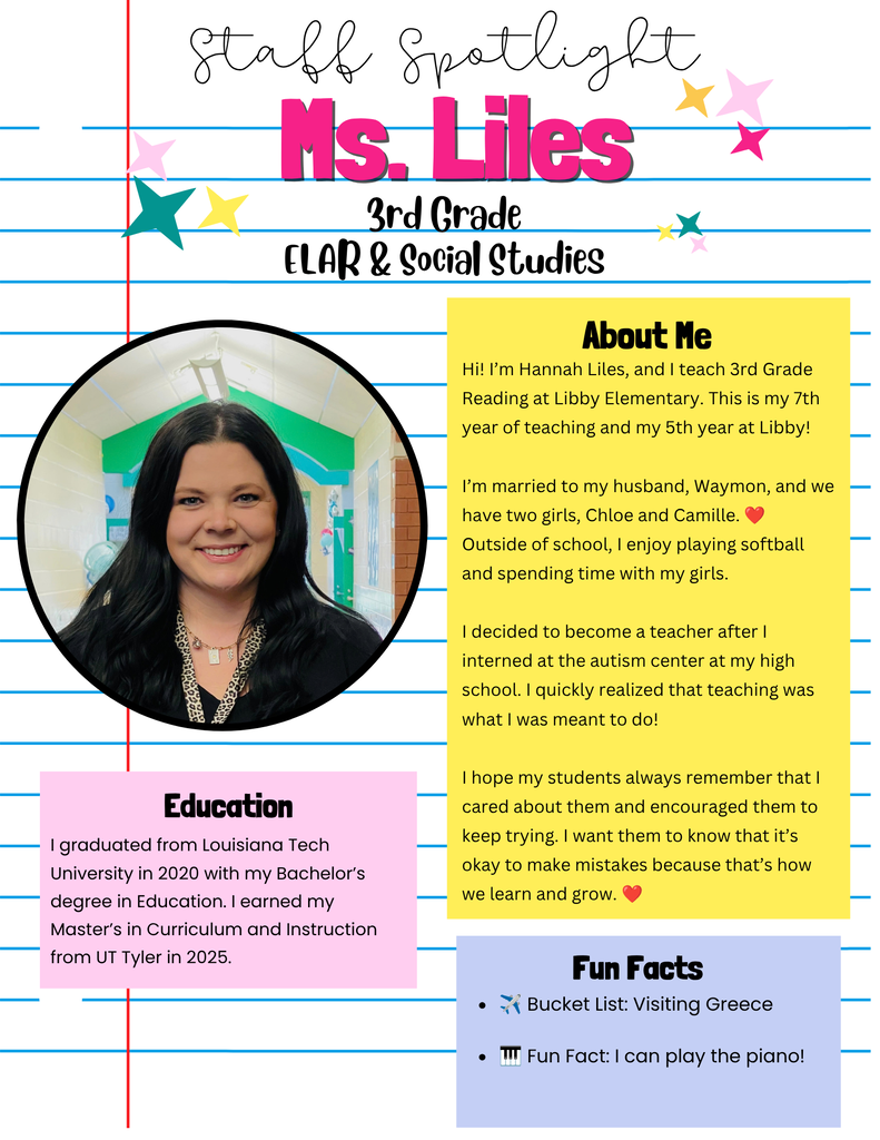 Staff Spotlight: Ms. Liles!