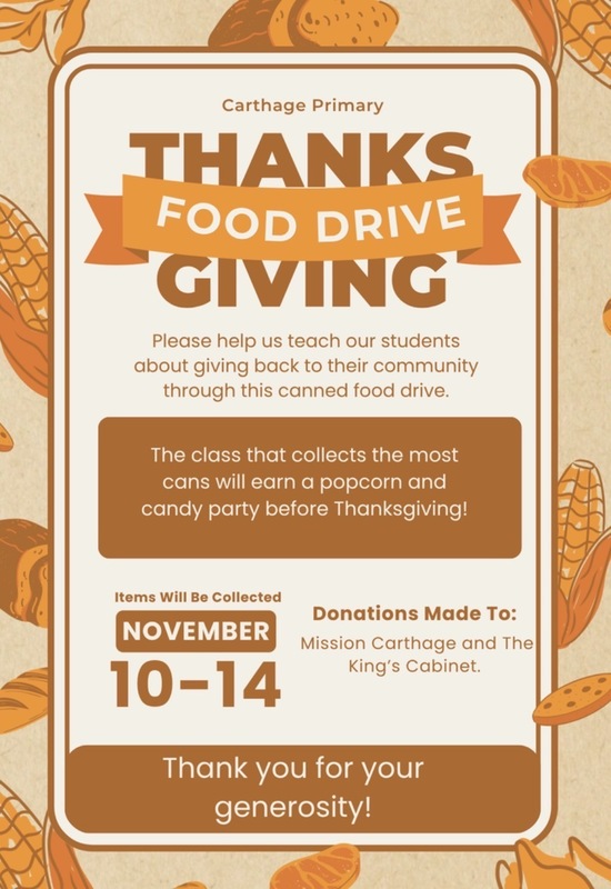 Canned Food Drive benefiting Mission Carthage!