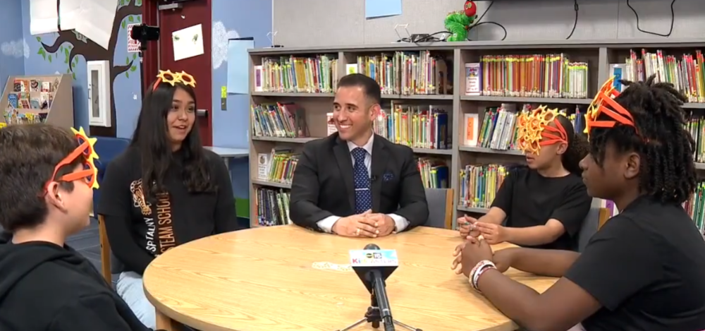  Students from Justine Spitalny STEAM School in West Phoenix joined ABC15's Kidcasters program