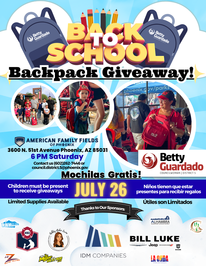 back to school backpacks give away