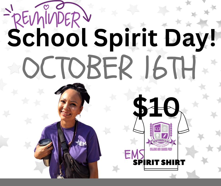 October 16th is School Spirit Shirt day