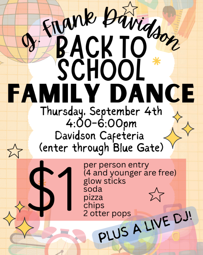Back to School Family Dance Flyer in English
