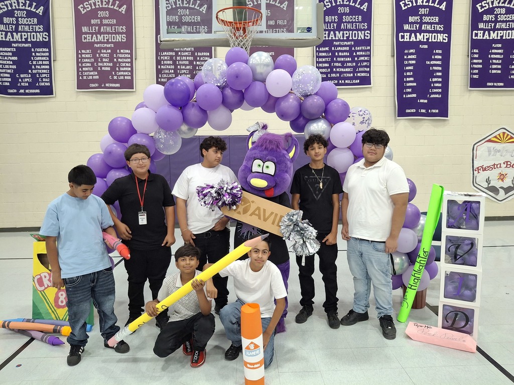 Staff and students celebrating AVID day!