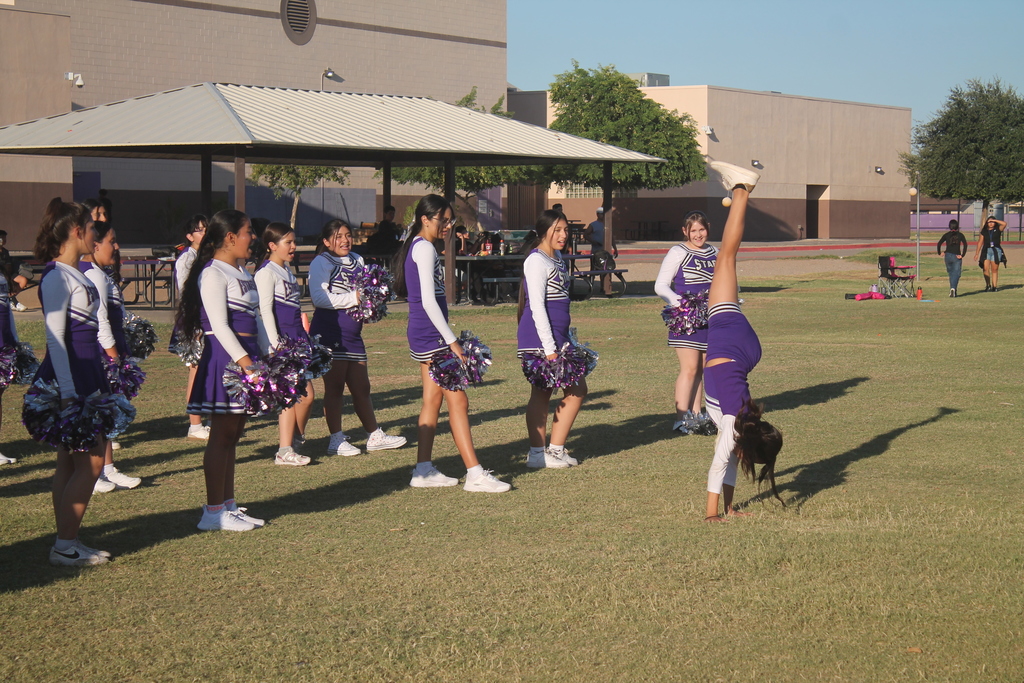 Cheerleaders at the game