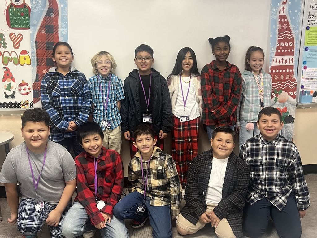 group of students wearing plaid