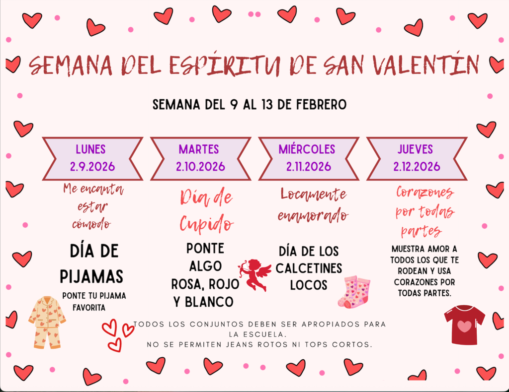 Spirit Week Schedule