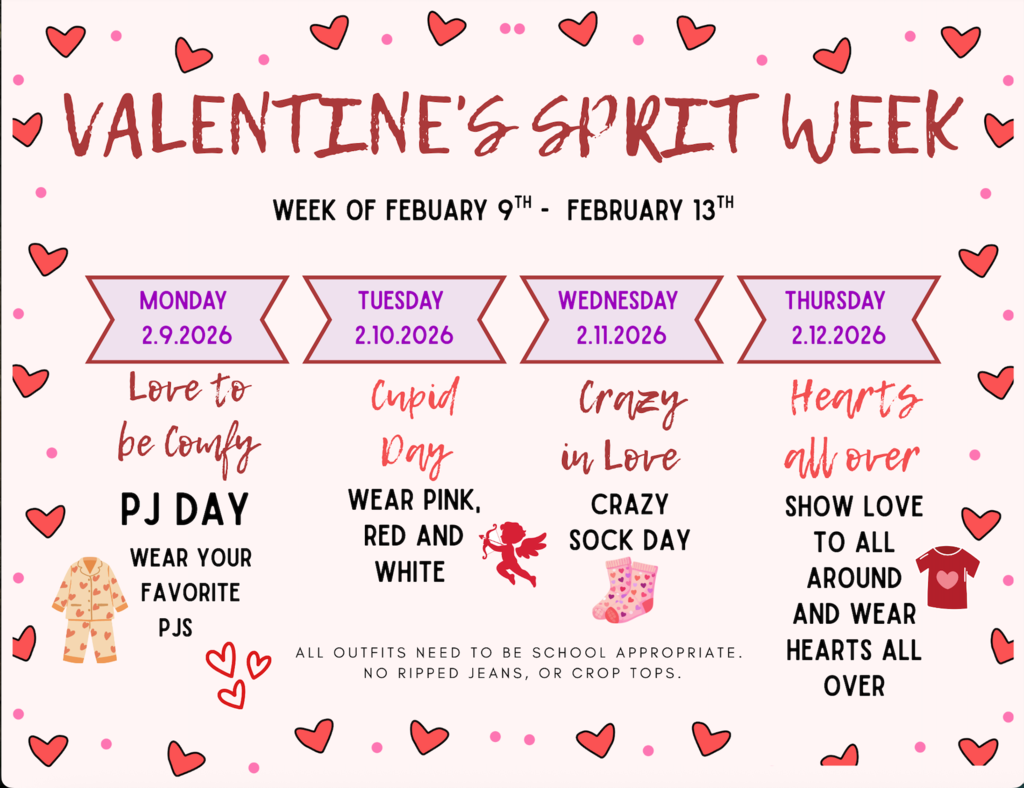 Spirit Week Schedule