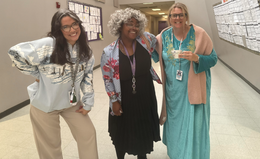 Teachers dressed up for 100th day of school!