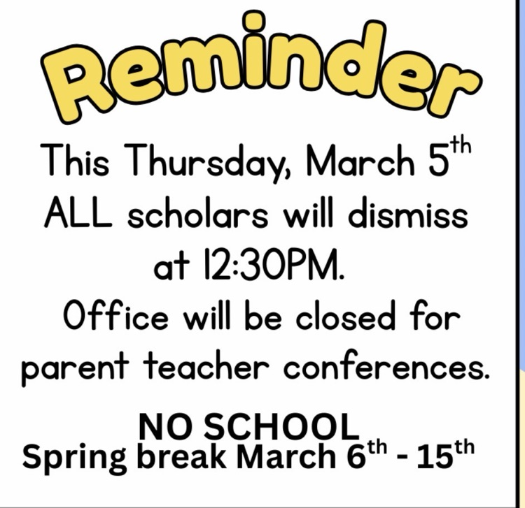 early release 12:30 Thursday