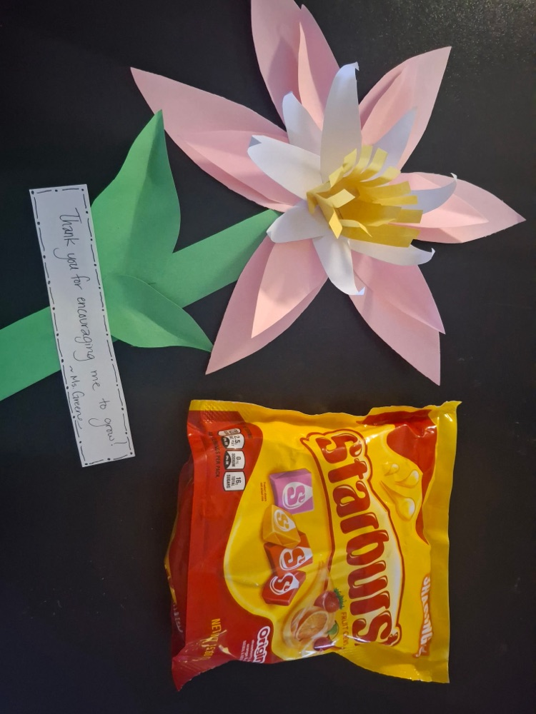 flower and letter