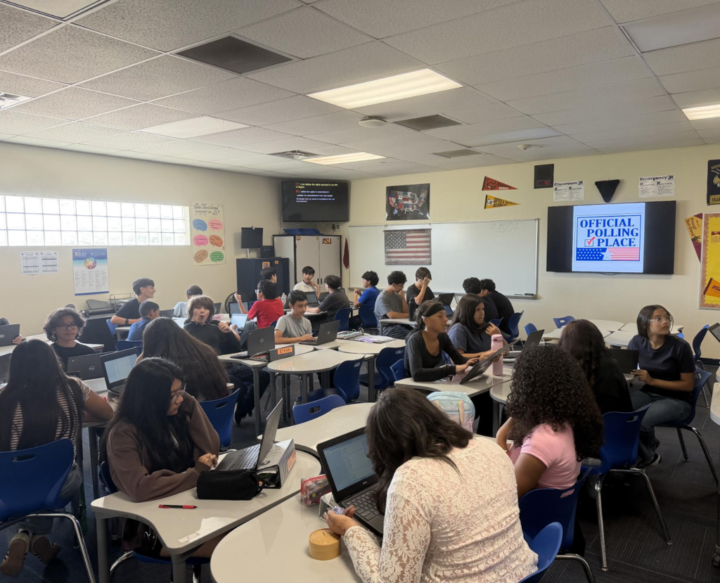 students voting