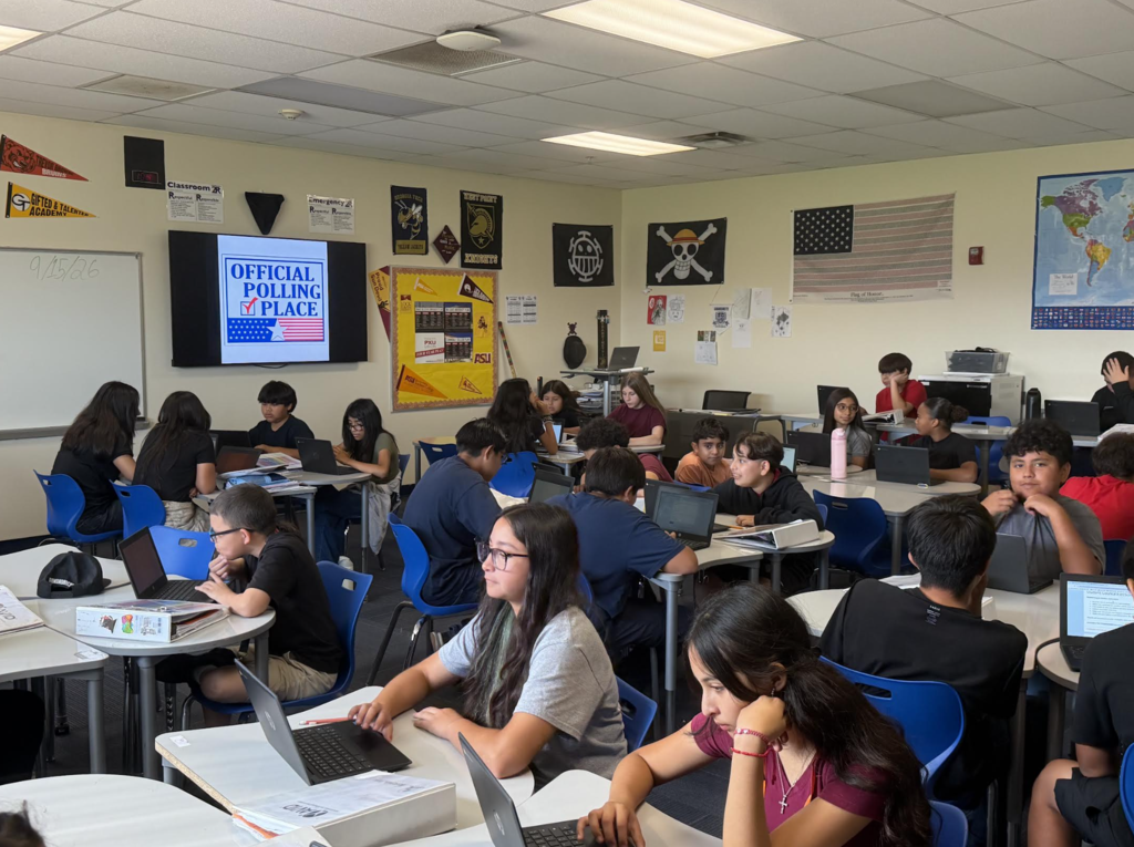 students voting