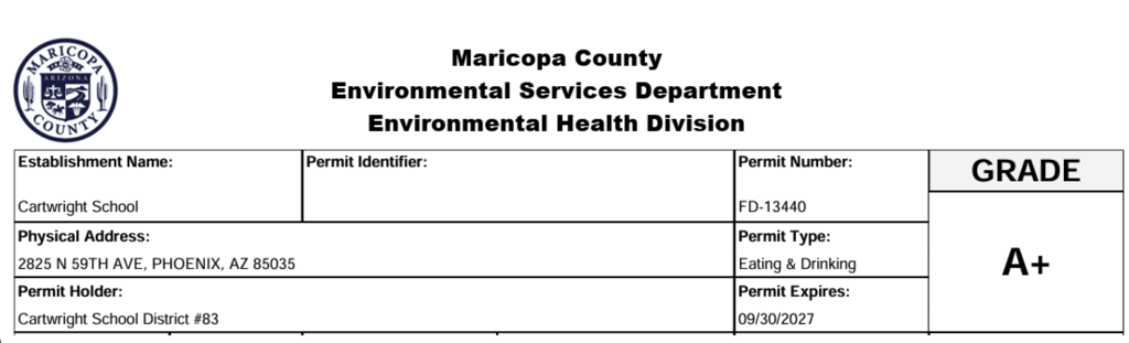 Health Dept Rating