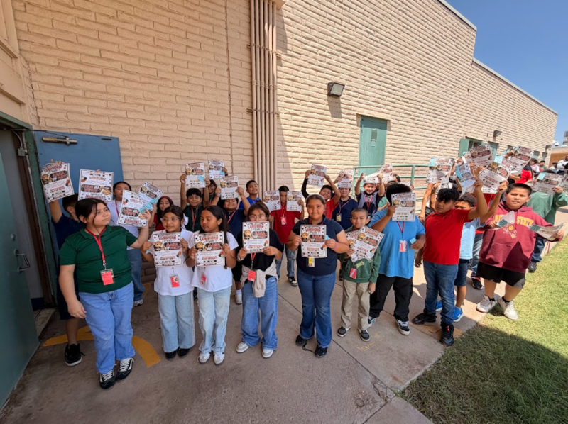 group of students with their certificates