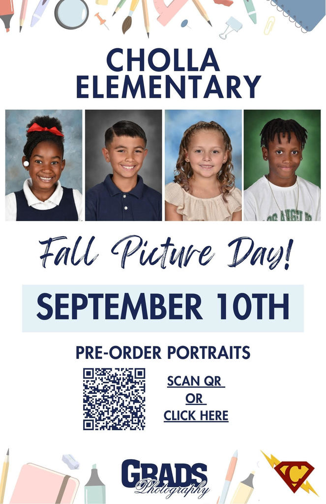 Fall picture day is september 10th. preorder your portraits