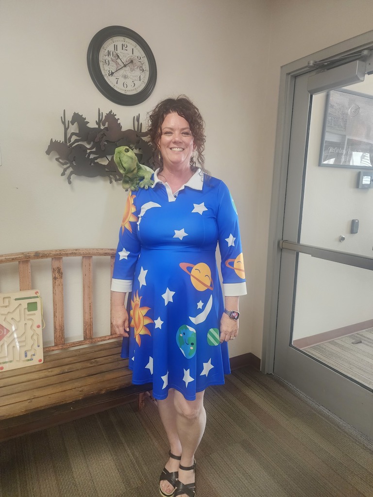 Our assistant principal dressed up for Favorite Character Day
