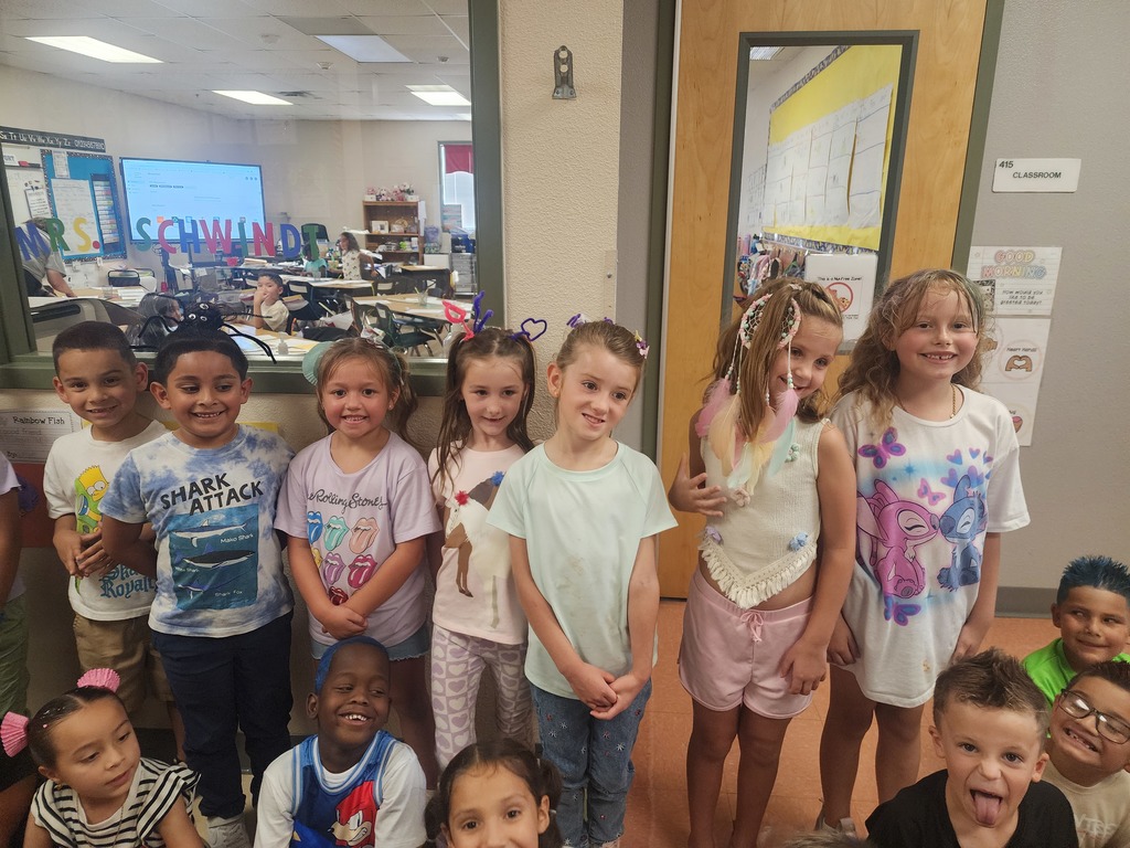 a group of students during Crazy Hair Day