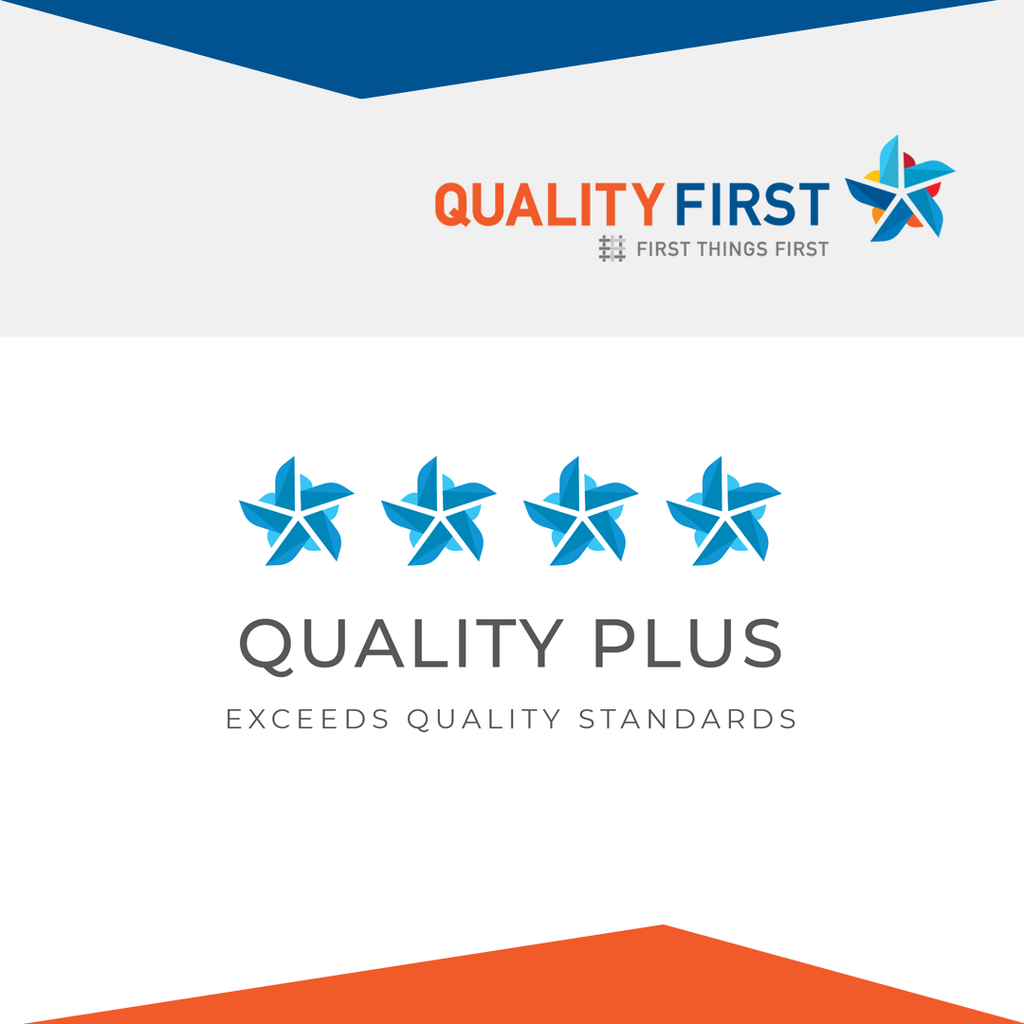 Quality Plus rating promo image - quality first 4 star, exceeds quality standards