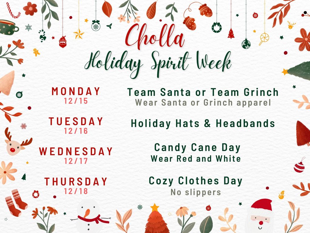 Holiday Spirit Week