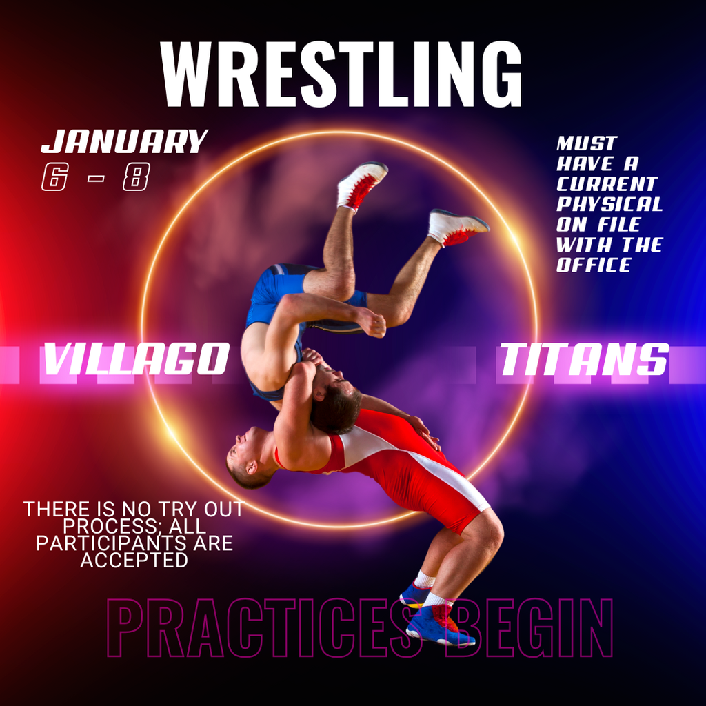Wrestling Tryouts, january 6-8