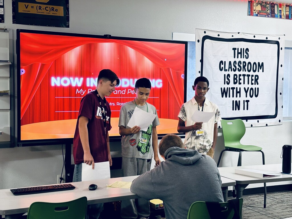 Students presenting