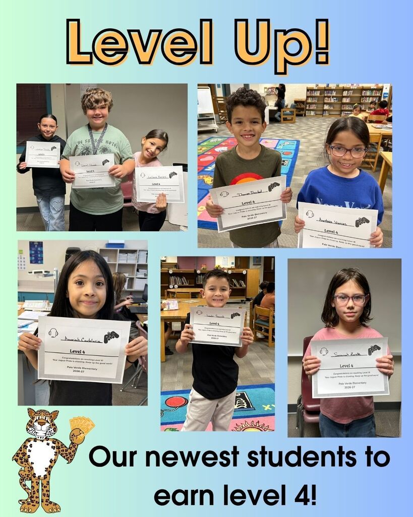 Our newest students to earn level 4!