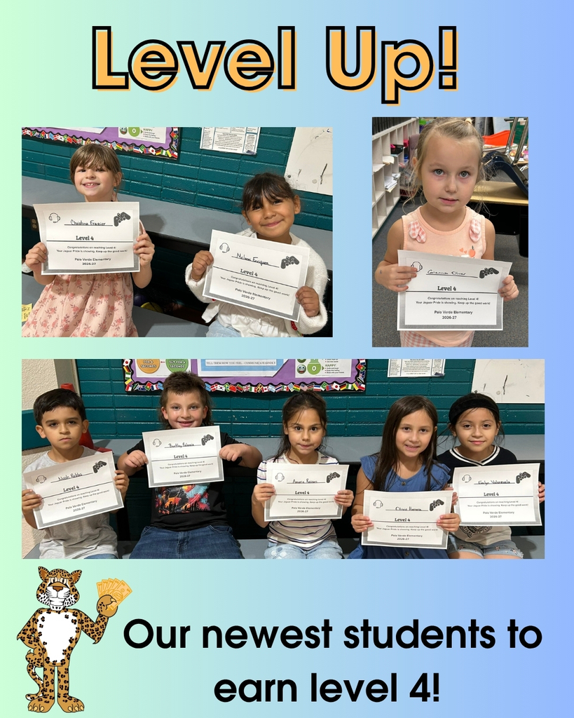 Our newest students to earn level 4!