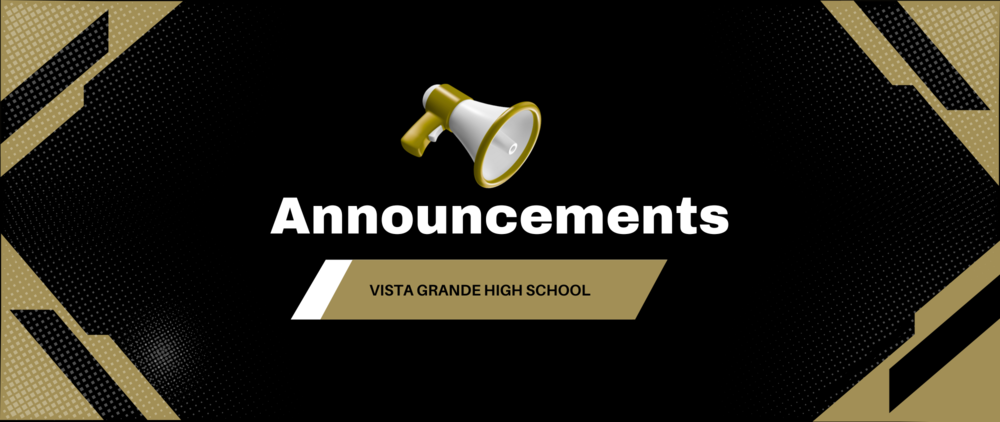 Announcements - July 27-31