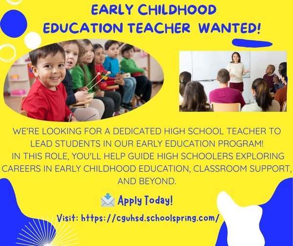 Early Childhood Education Teacher Wanted Flyer