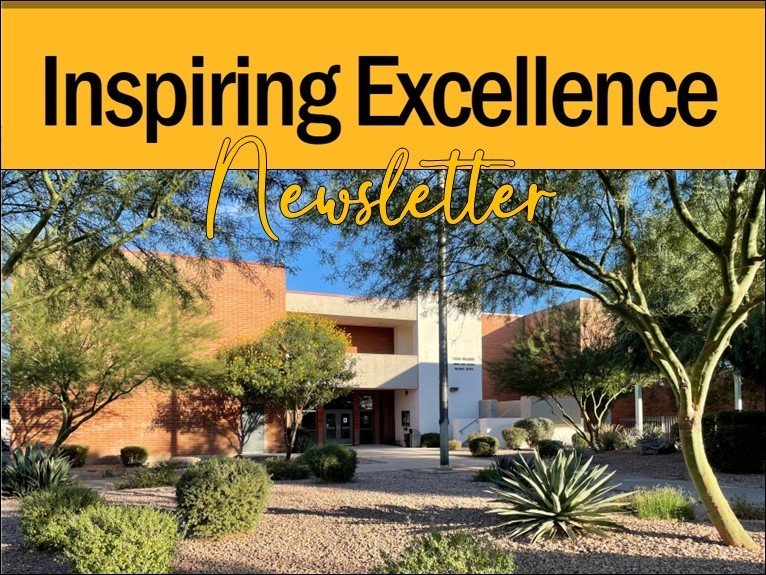 newsletter cover with the words "Inspiring Excellence"